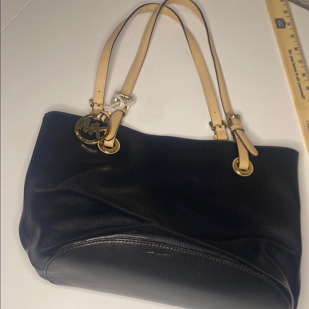 Michael Kors Black Leather Tote Bag